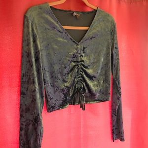 Forever 21 velvet ruched top